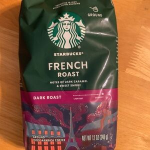 Starbucks Ground Coffee French Roast 12oz New Exp 8-26